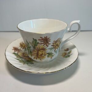 H&M Royal Sutherland Floral Teacup and Saucer Set - White and Yellow